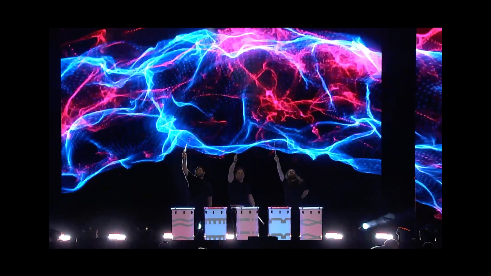 LuminaDrums — LED drumline performing at a corporate general session